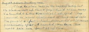 Diary entry 18th August 1920