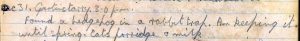 PD100, Viola Stirling's nature diary, 31 Dec 1921. Reproduced with permission of Gargunnock Estate Trust