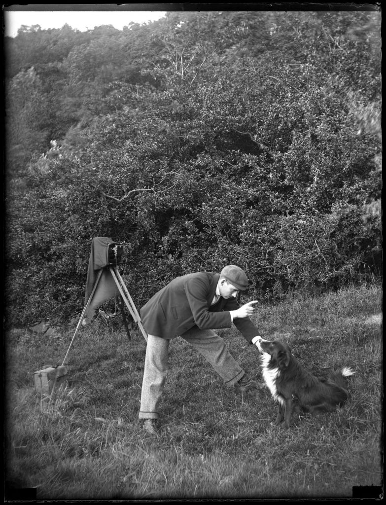 Capturing a glass plate image Ramsay's Studio, Bridge of Allan