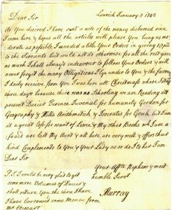 John to William Murray 8th January 1743