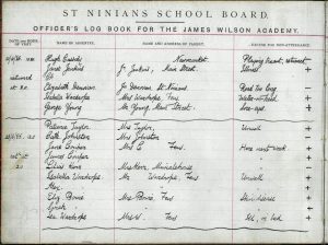 James Wilson's Academy Record of Absences