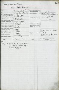 John's entry in the Kippen register of the poor