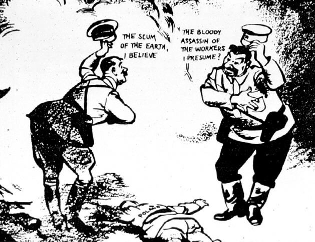 German Russian pact cartoon