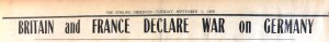 Stirling Observer banner headline Tuesday 5th September 19399
