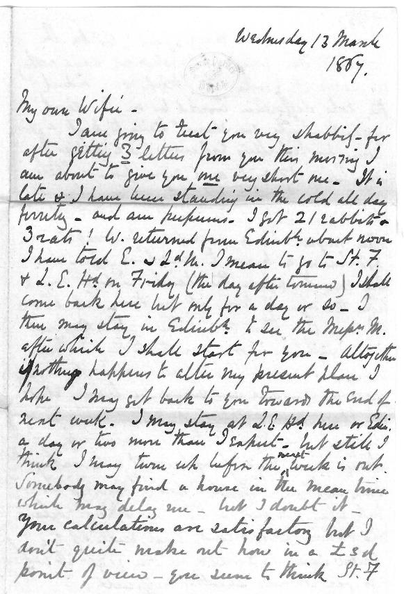 Malcolm to Helen 13th March1867