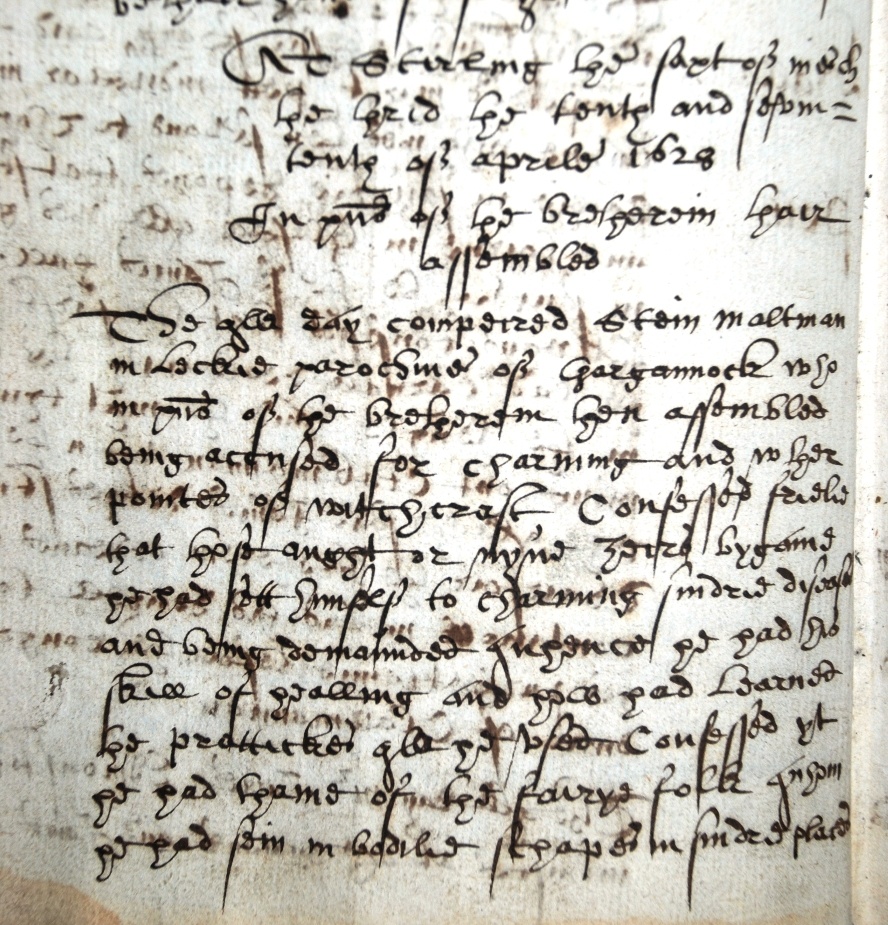 Stirling Presbytery minutes - the accusation made against Stephen Maltman March 1628