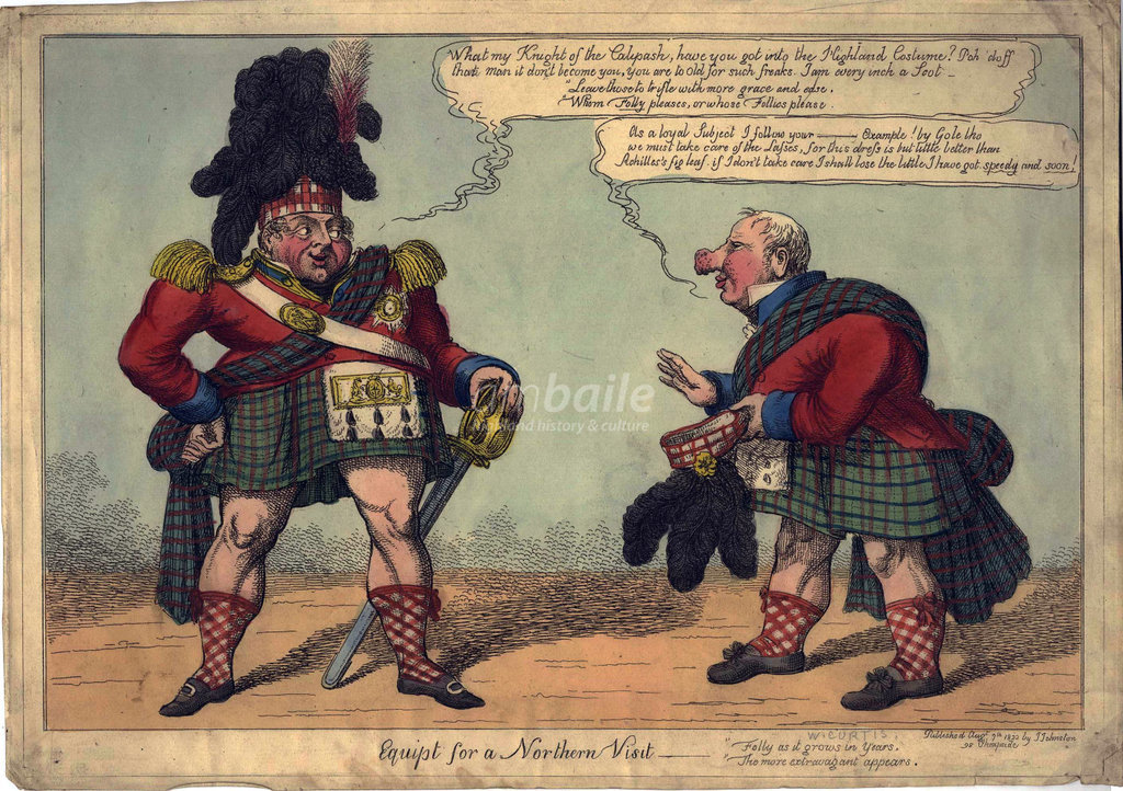 Cartoon showing George IV with Sir William Curtis, Lord Mayor of London