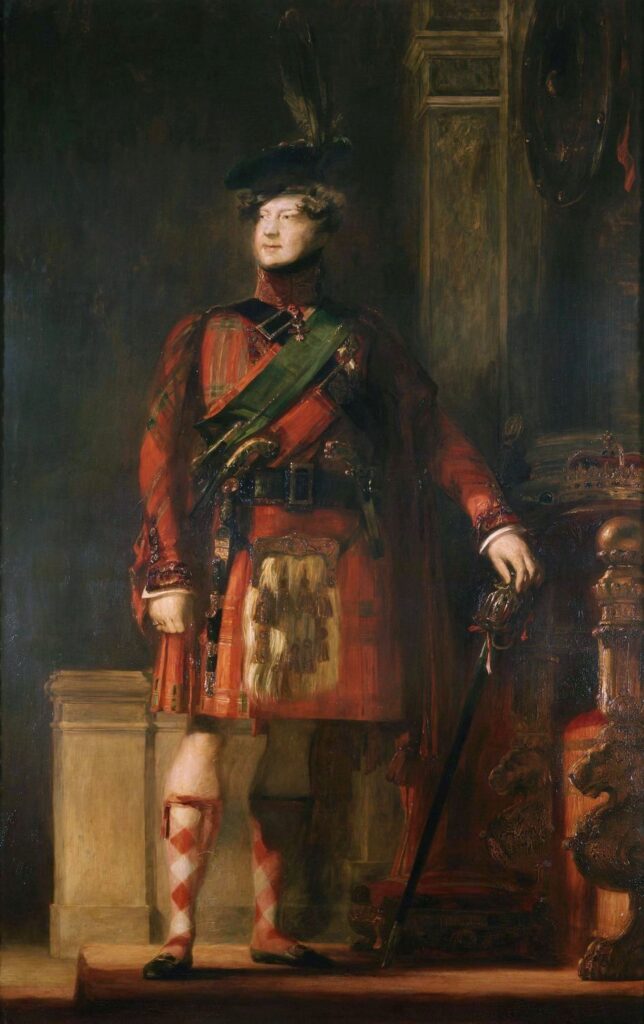 Sir David Wilkie's portrait of George in his Highland dress