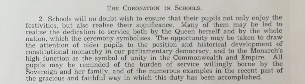 'The Coronation in Schools'