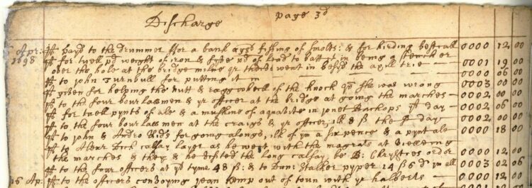 Burgh Treasurer's accounts April 1698