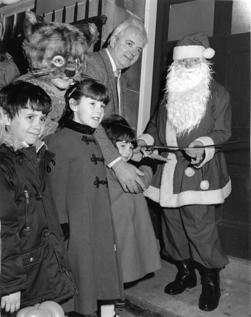 Councillor Eddie Carrick with Santa and friends