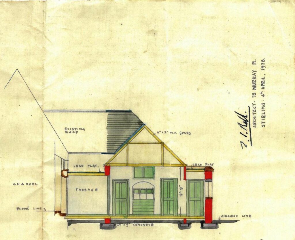 Plans of St Mary's Vestry 1928